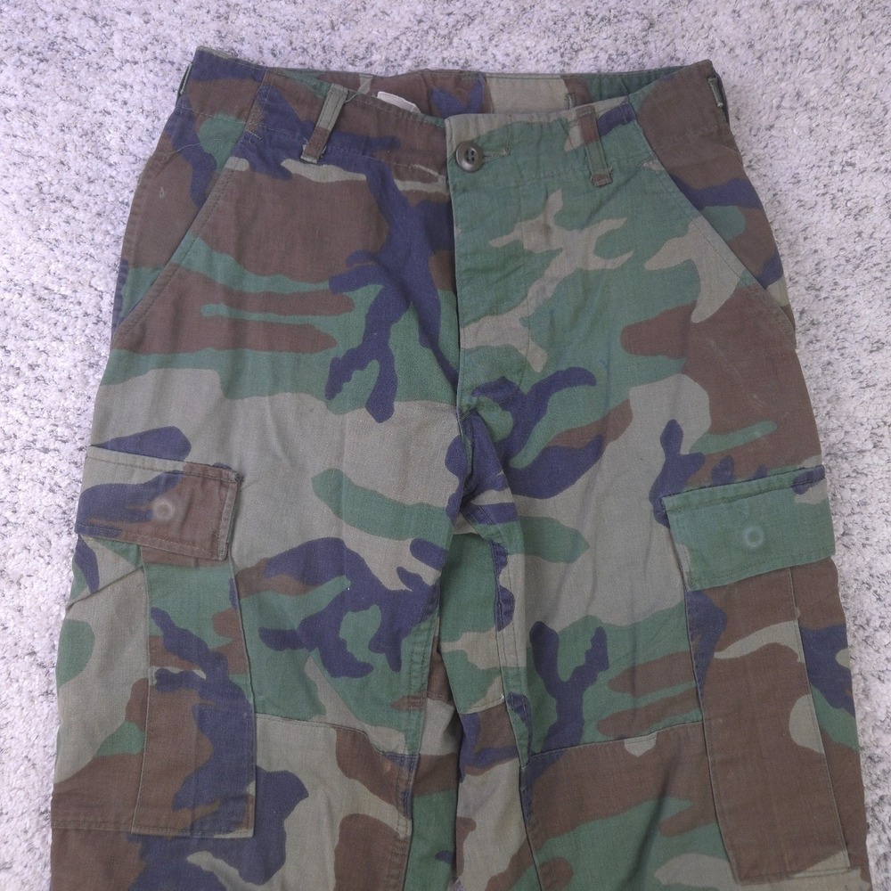 Vintage Military Pants Size 27x28 Army Camo Camouflage Tailored Distressed Cargo - Picture 3 of 14